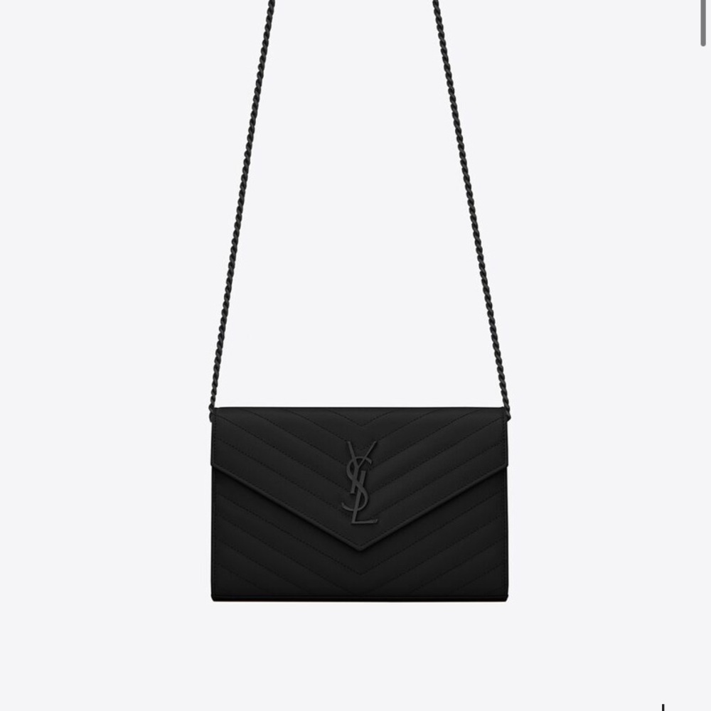 YSL black envelope bag
